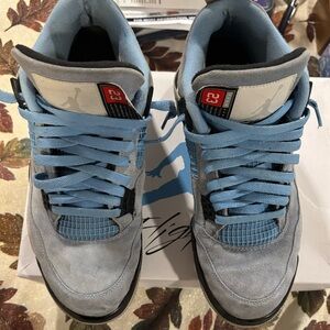 Jordan 4 Retro blue/black used size 10.5